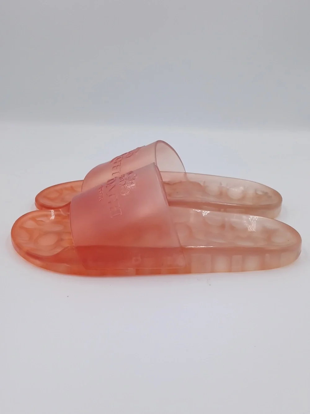 Coach Ulyssa Jelly Pool Slides Tangerine/Melon - Picture 7 of 7